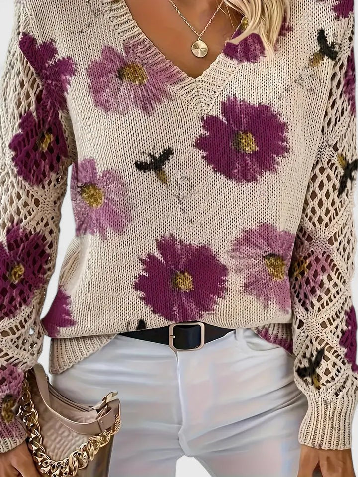 TAHLIA | COMFORT FLORAL SWEATER