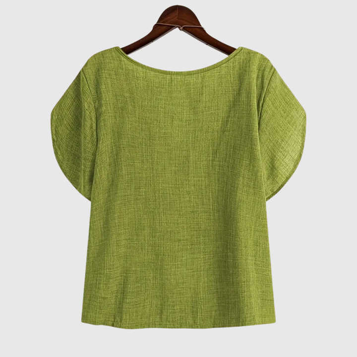 MARCELLINE | ASYMMETRICAL NECKLINE BLOUSE