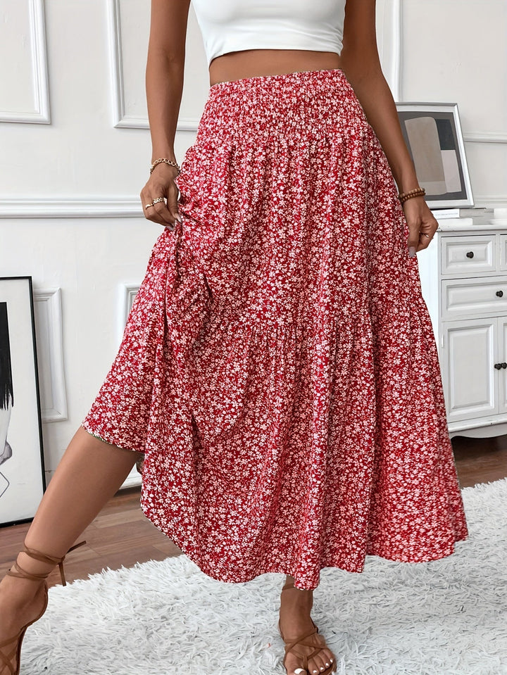 Tahlia | Tiered Floral Maxi Skirt
