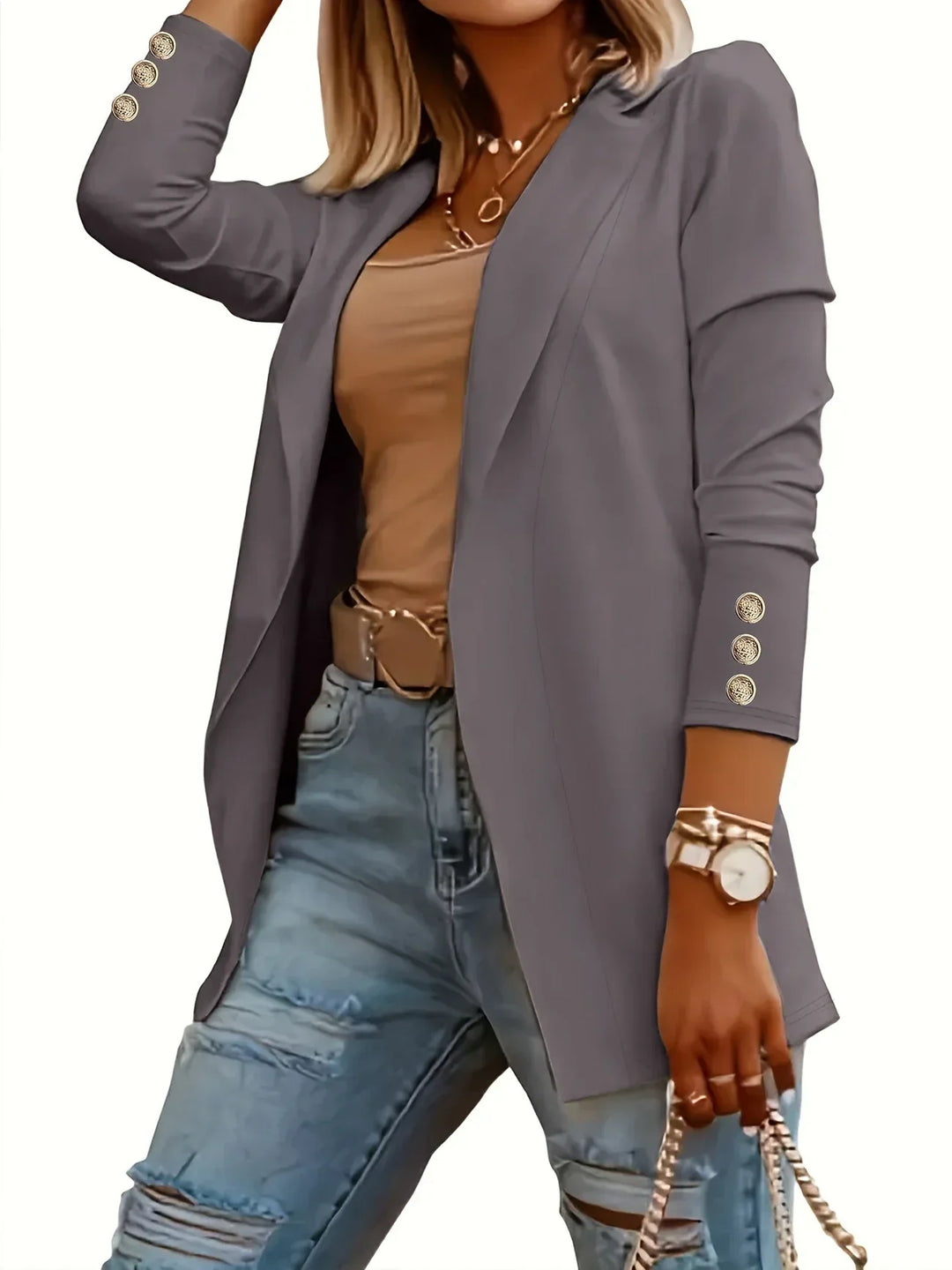 EMMA™ - Chic Open Front Jacket