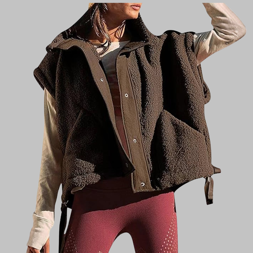 RAY™ - Comfy Warm Fleece Sleeveless Button Down Vest