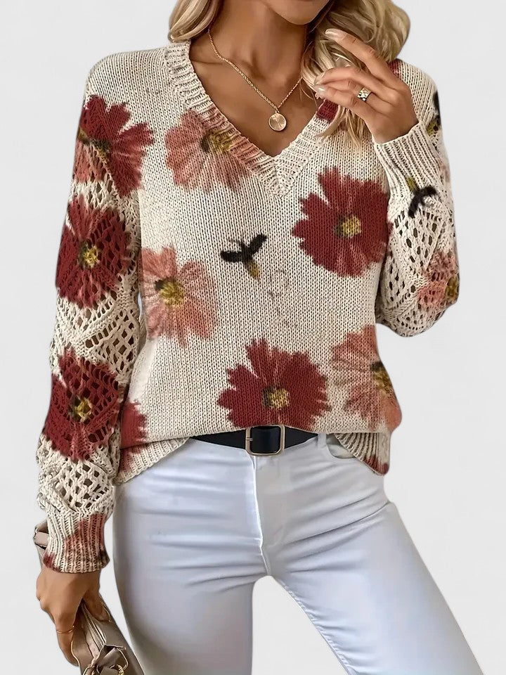 TAHLIA | COMFORT FLORAL SWEATER