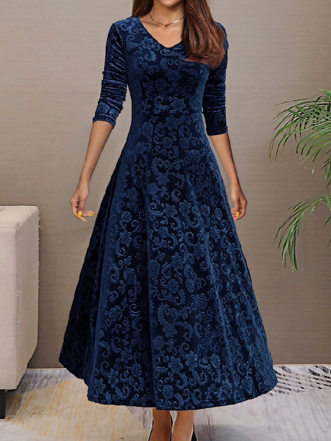 Denise | Holiday Velvet Elegance Dress