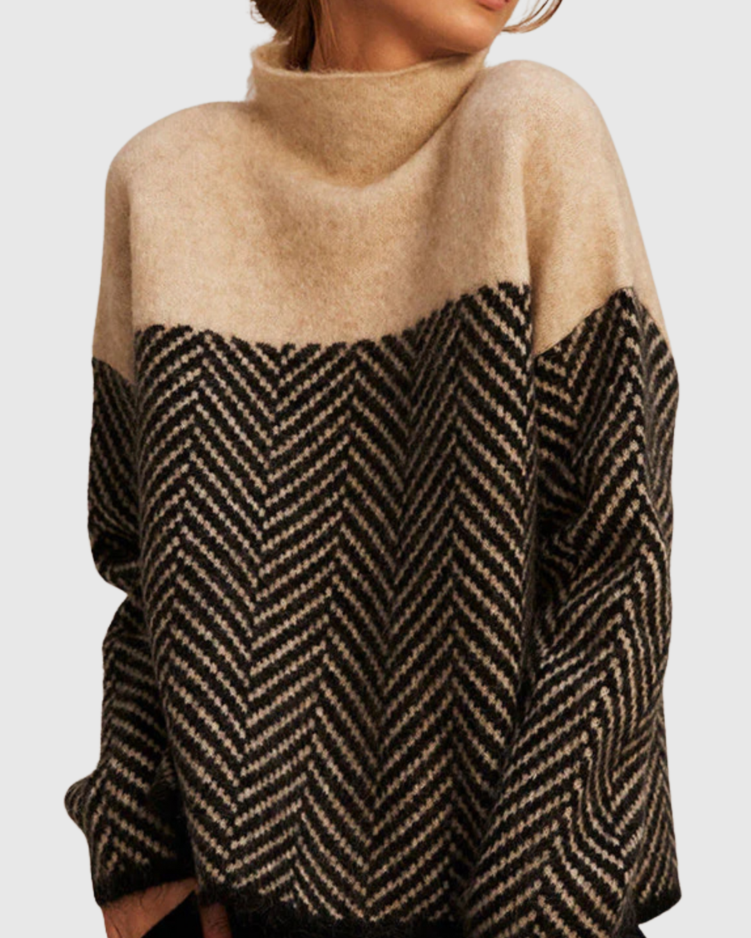 TAMSIN | COTTON TURTLENECK SWEATER