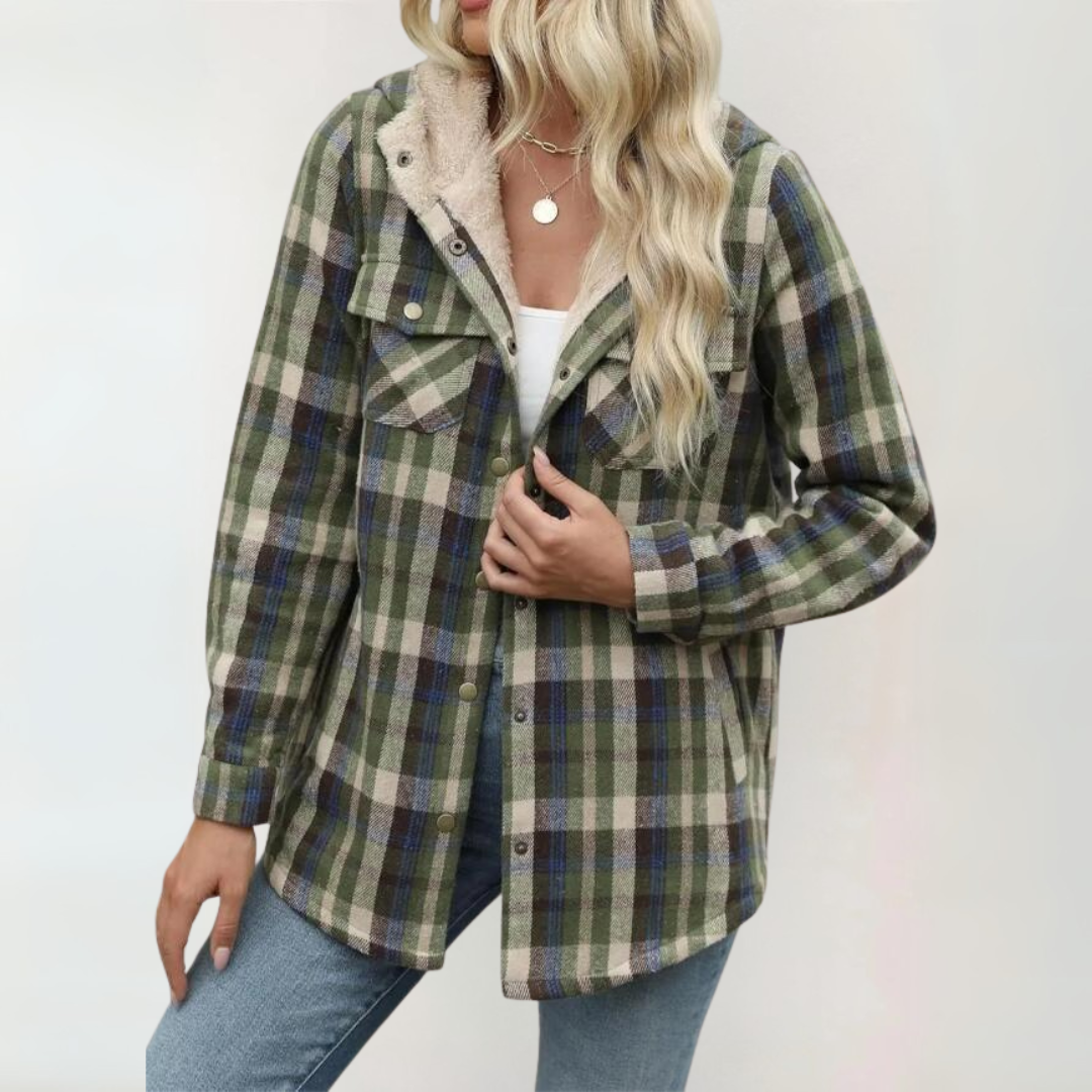 PERESA™ - Casual Long Sleeve Button Front Hooded Coat