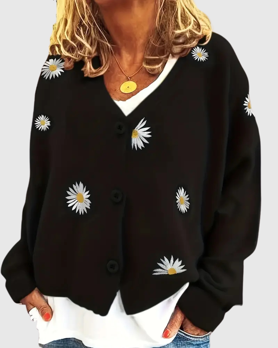 IRENE | ELEGANT KNIT CARDIGAN WITH BUTTONS