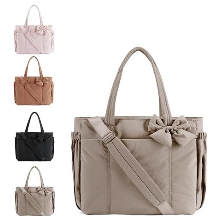 MARVA™ - Women’s Crush Bow Compact Tote Bag Cute Puffy Handbag