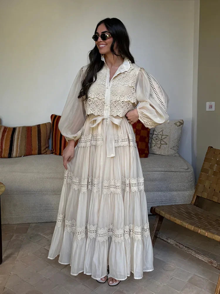 Lexi - Embroidery Maxi Dress