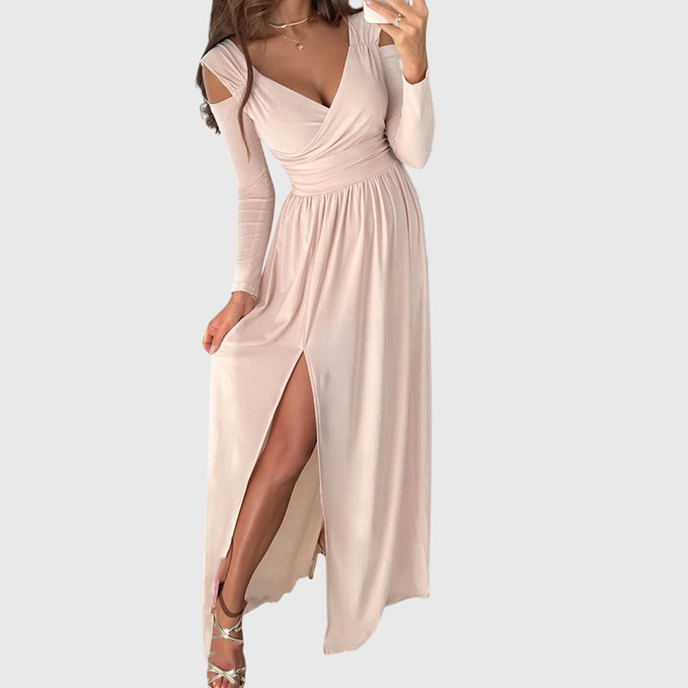 Beverly - Long elegant split dress